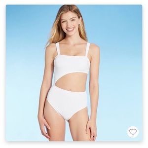 Women’s Ribbed Cut Out One Piece Swimsuit